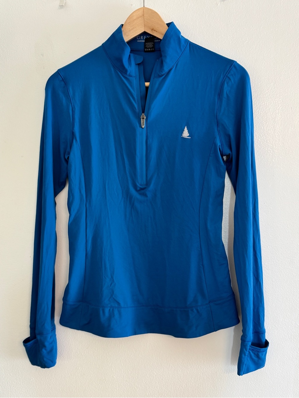Greyson Blue Quarter-Zip Long Sleeve Top with Pine Lake CC Logo